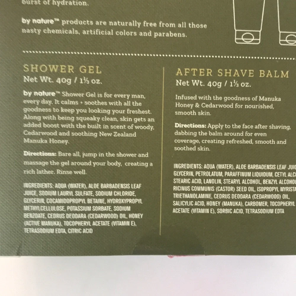 BUNDLE FOR MEN BY NATURE AND A/S SHAVE SET shower gel shave balm